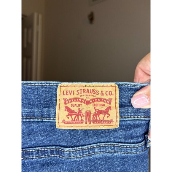 LEVI'S Classic Straight Jeans Womens 20W Denim 5-Pocket Blue Stretch Plus - Picture 8 of 8